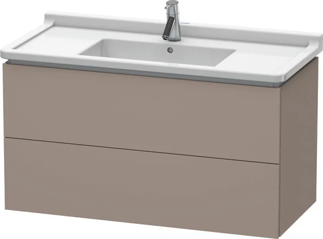 Duravit Waschtischunterschrank wandhängend „L-Cube“ 102 × 55,8 × 46,9 cm Basalt Matt