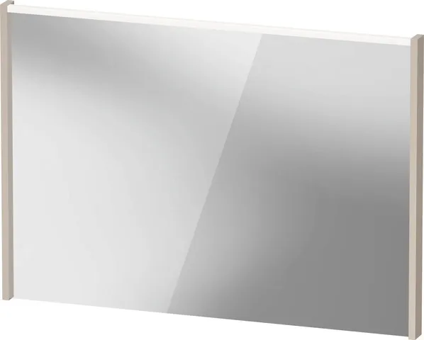 Duravit Spiegel mit LED-Beleuchtung „D-Code“ 100 × 70 cm in Taupe Matt