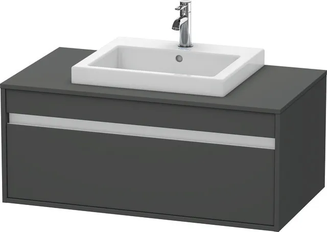 Duravit Waschtischunterschrank wandhängend „Ketho“ 100 × 42,6 × 55 cm Graphit Matt