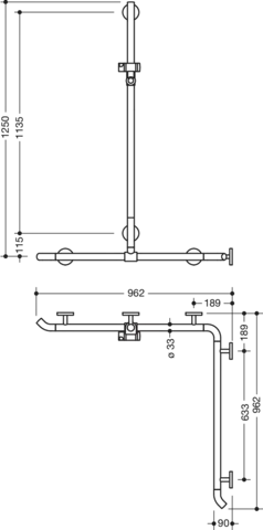 HEWI Haltegriff „System 800K“ in Anthrazitgrau HEWI Haltegriff „System 800K“ in Anthrazitgrau