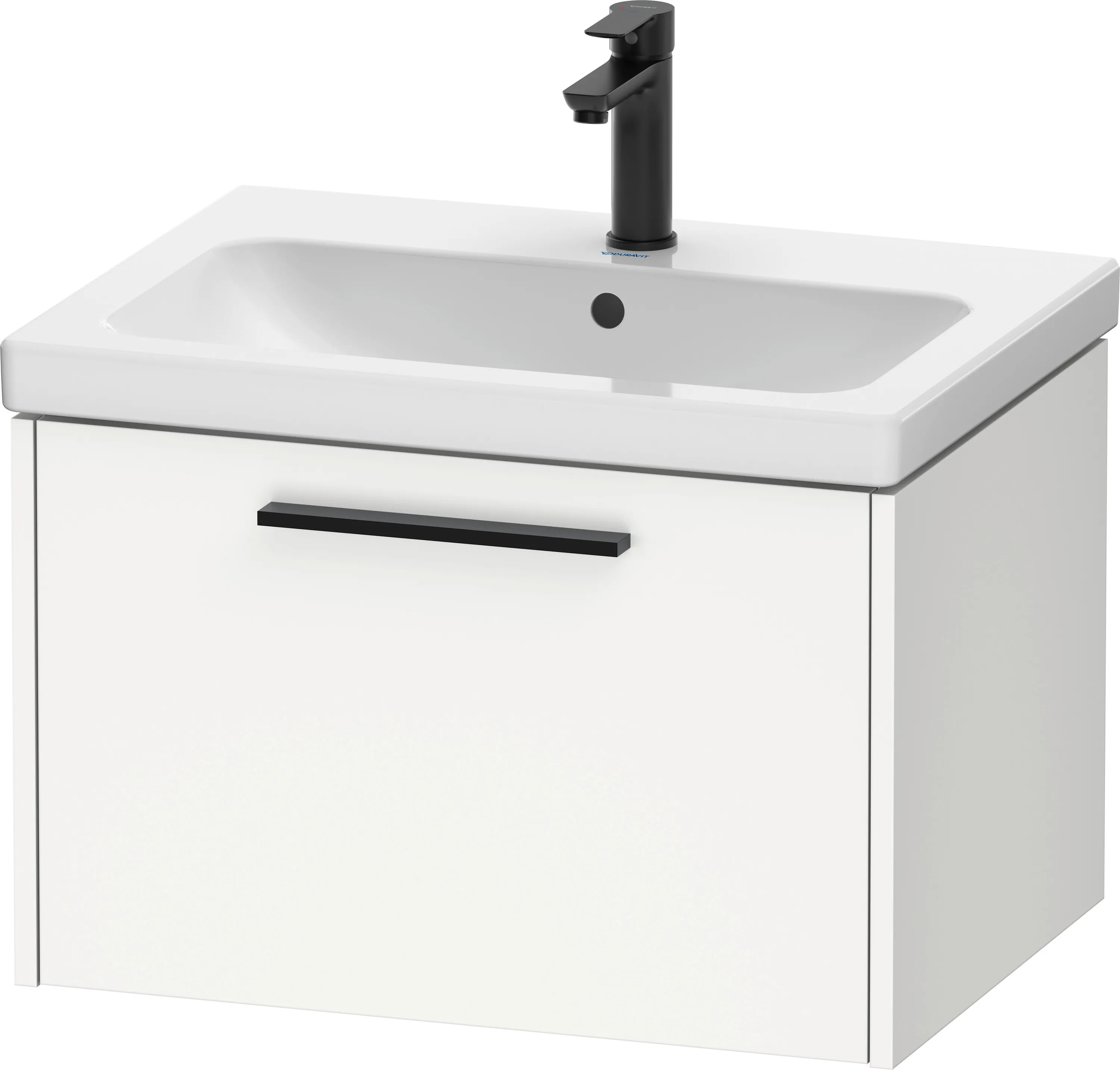 Duravit Waschtischunterschrank Wandhängend „D-Code“ 63,4 × 40 × 46 cm in Beton Matt