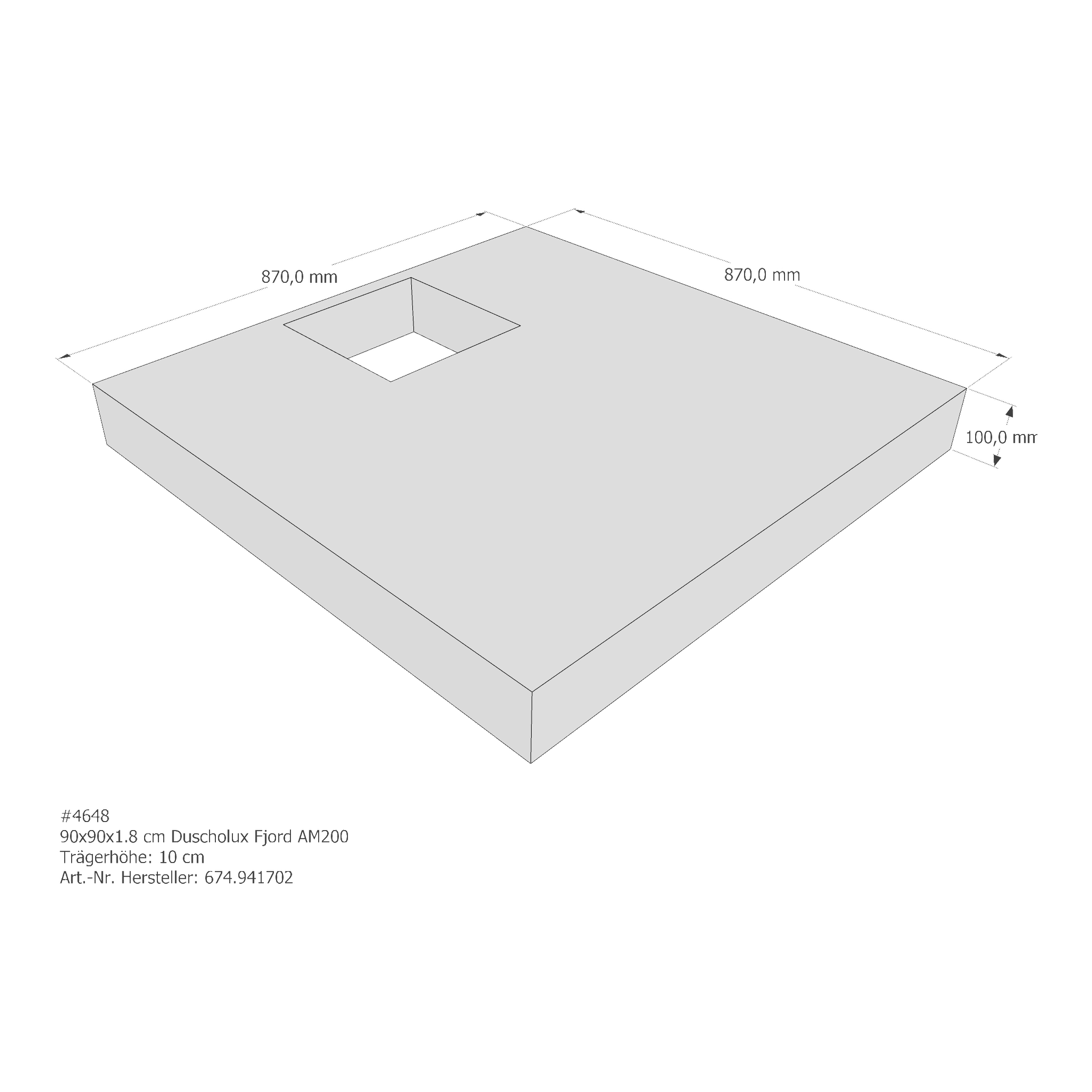 Duschwannenträger für Duscholux Fjord 90 × 90 × 1,8 cm Duschwannenträger für Duscholux Fjord 90 × 90 × 1,8 cm