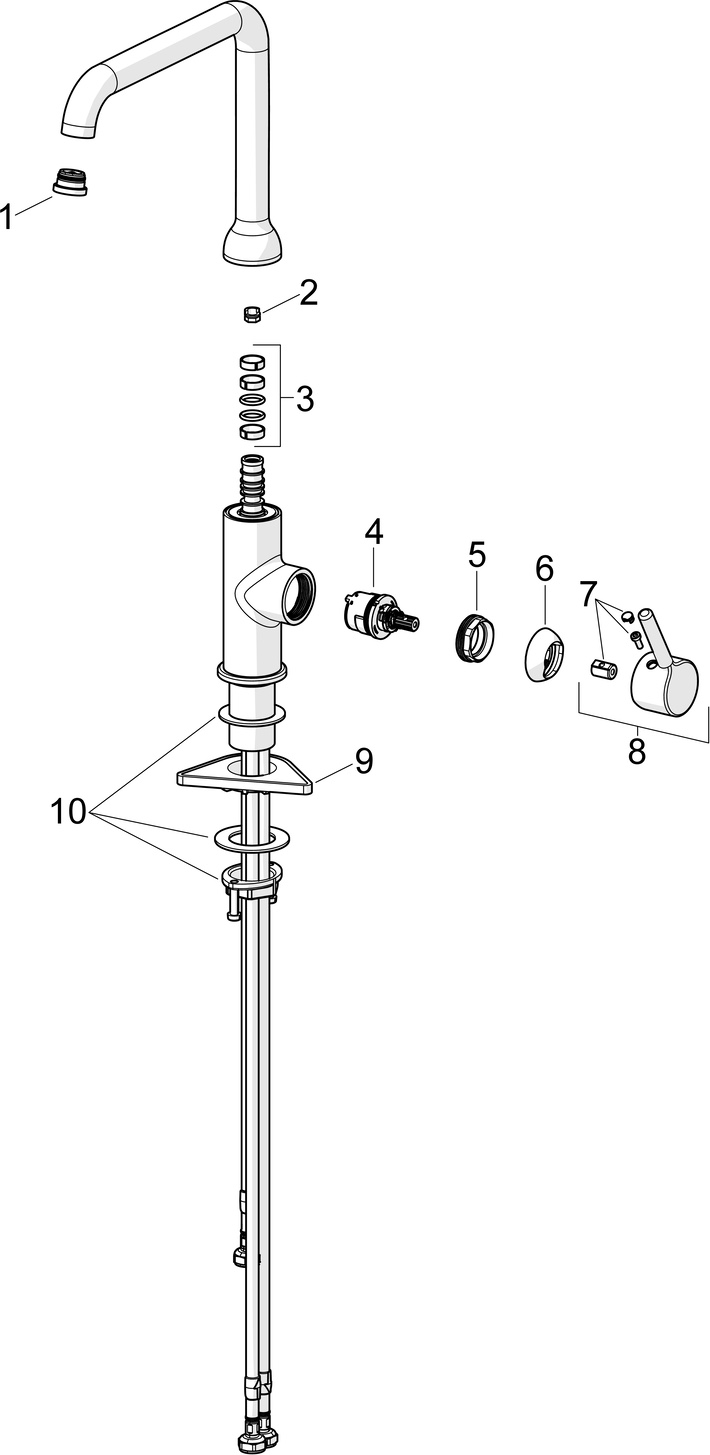 Hansa Einhand-Küchenarmatur Niederdruck „Vantis Style“ Ausladung 255 mm in chrom Hansa Einhand-Küchenarmatur Niederdruck „Vantis Style“ Ausladung 255 mm in chrom