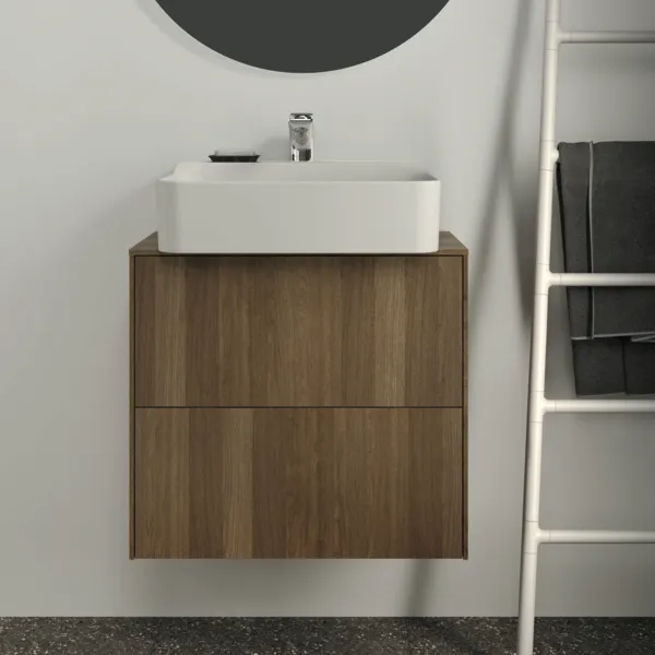 Ideal Standard Waschtischunterschrank „Conca“ 60,2 × 55 × 37,3 cm Walnuss dunkel Furnier Ideal Standard Waschtischunterschrank „Conca“ 60,2 × 55 × 37,3 cm Walnuss dunkel Furnier