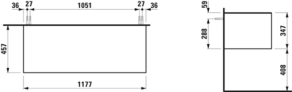 Laufen Sideboard THE NEW CLASSIC 457x1177x347, verkehrsgrau Laufen Sideboard THE NEW CLASSIC 457x1177x347, verkehrsgrau