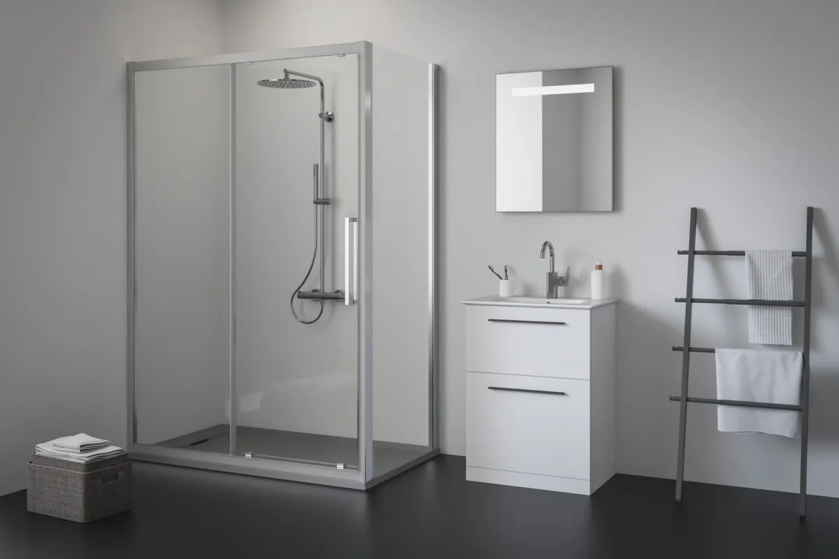 Ideal Standard Rechteck-Brausewanne Ultra Flat S i.life, 1400x800 mm, Quarzgrau, 33 mm Höhe, Bodenebener Einbau möglich