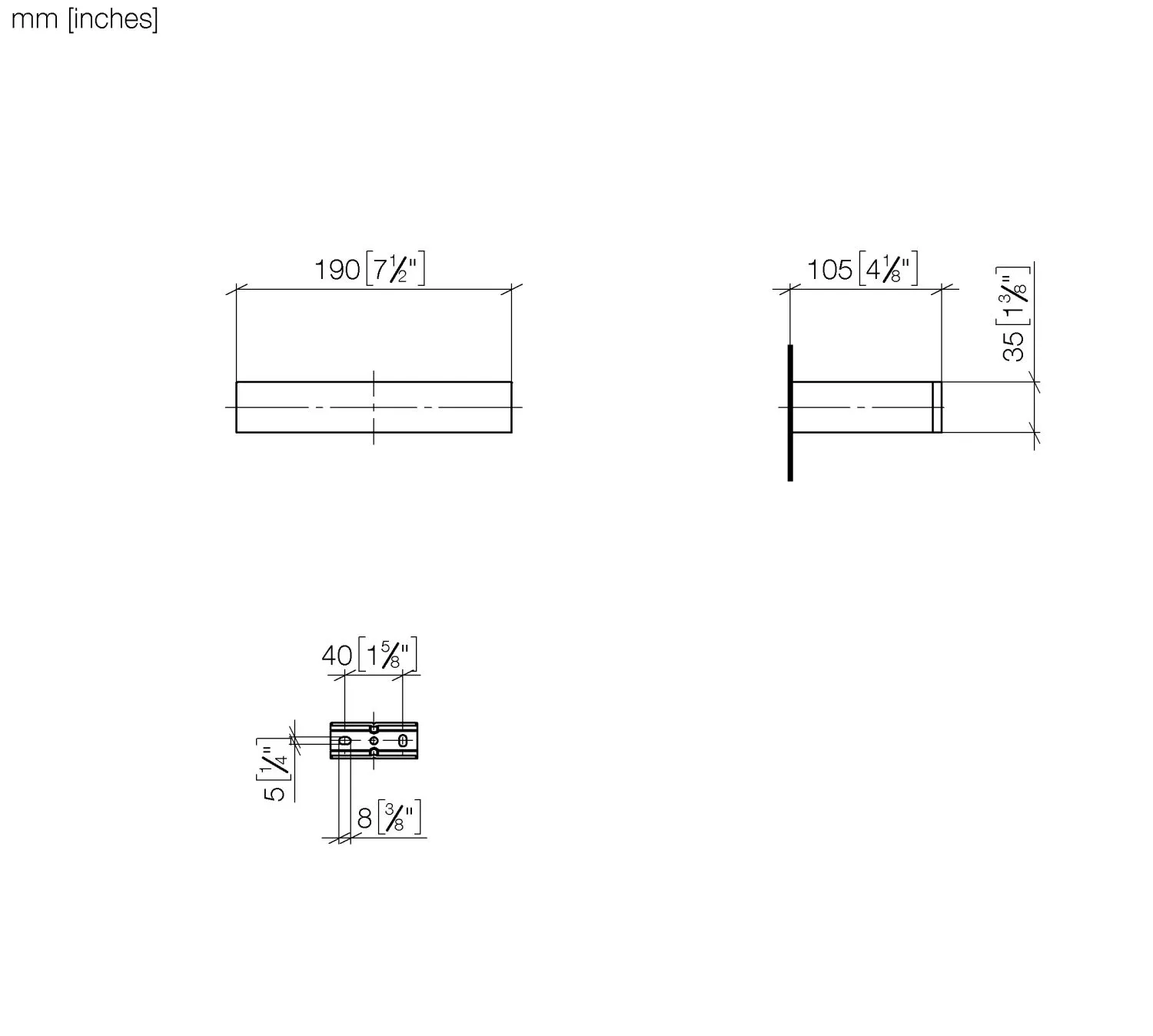 MEM Handtuchring eckig 10,5 cm