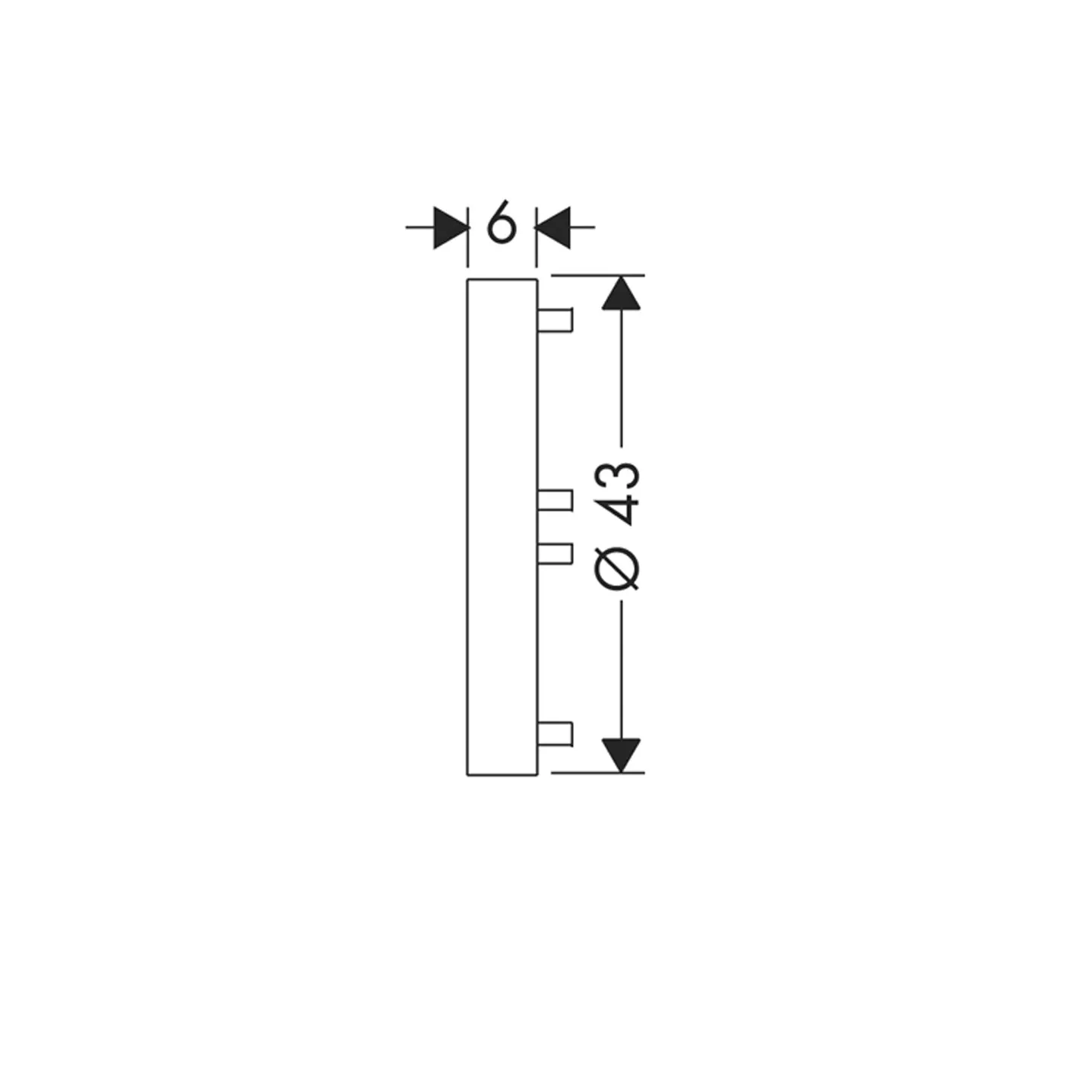 Hansgrohe Fliesenausgleichsscheibe für Unica Brausestange S, Chrom Hansgrohe Fliesenausgleichsscheibe für Unica Brausestange S, Chrom