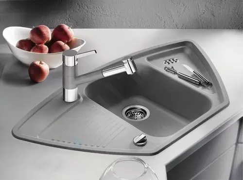 BLANCO TIVO-S Küchenarmatur mit ausziehbarer Brause, Aluminium/Chrom 517611 SONDERVERKAUF