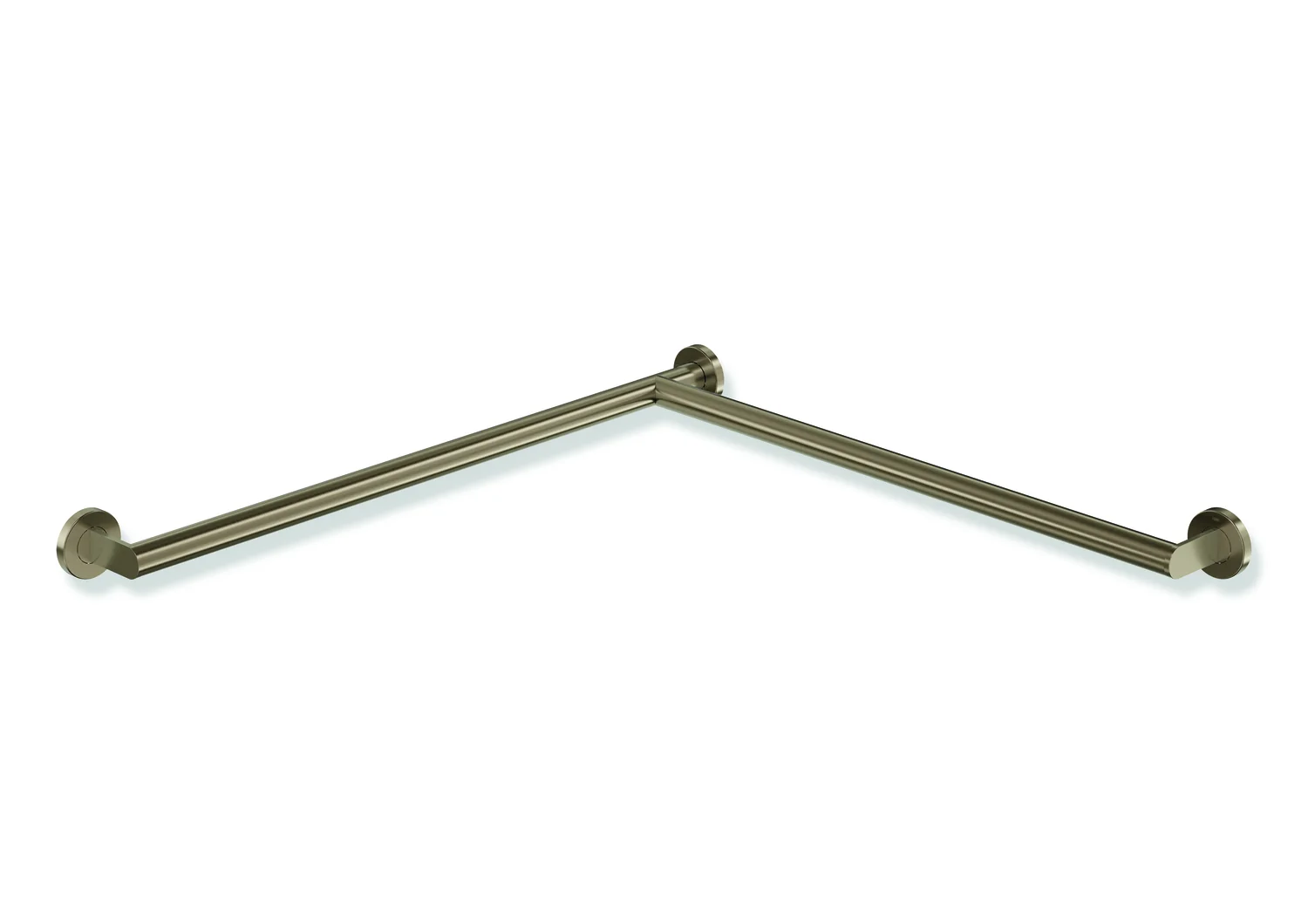 HEWI Dusch- und Wannenhandlauf System 900, Edelstahl PVD bronze gebürstet, Länge 765 mm, Durchmesser 32 mm, rechts