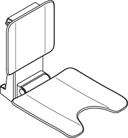 Einhängesitz „System 900“ in Weiß tiefmatt / Signalweiß matt Einhängesitz „System 900“ in Weiß tiefmatt / Signalweiß matt