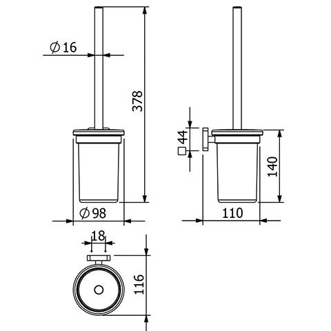 Kludi VELA S Toilettenbürstengarnitur mattweiß