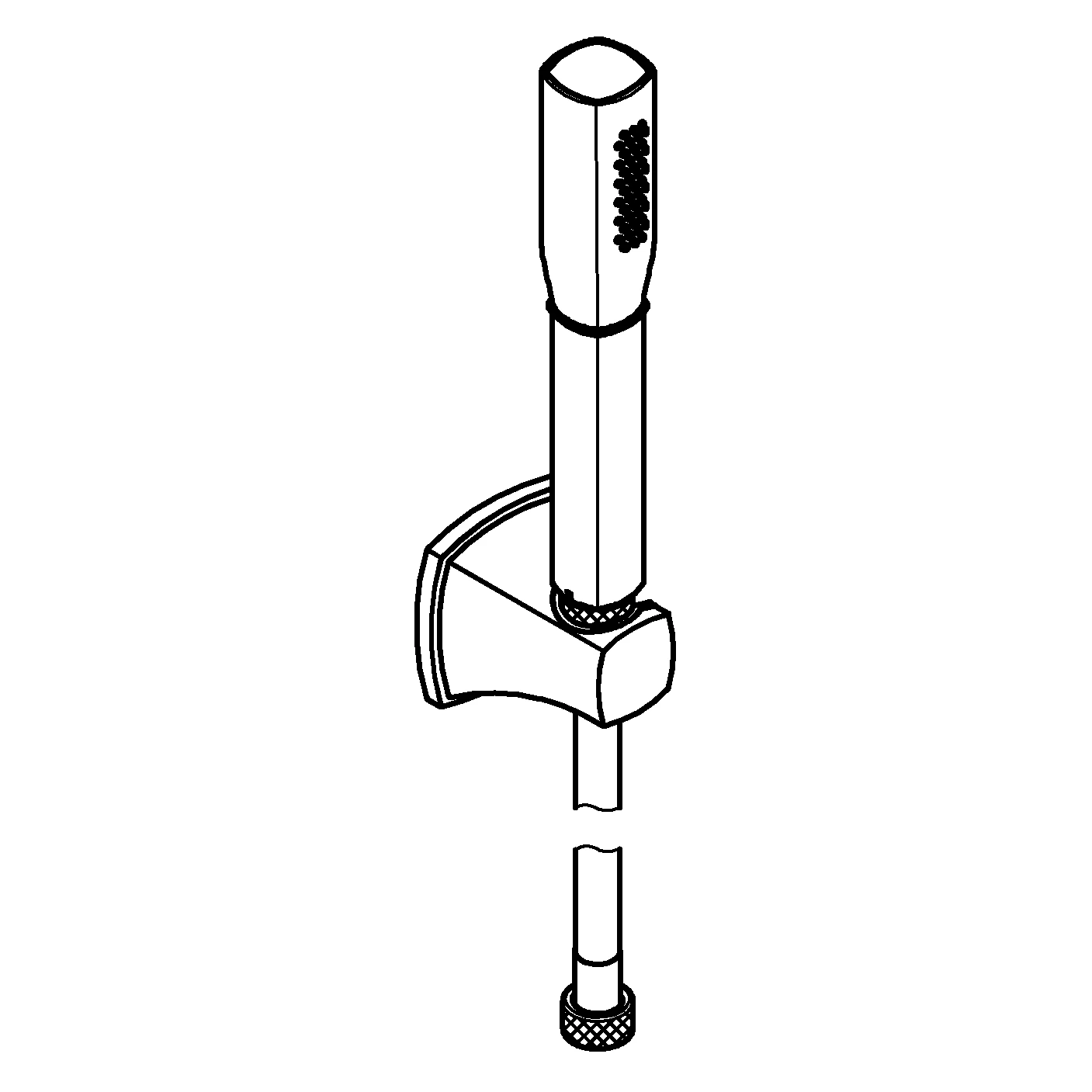 Wandhalterset Grandera Stick 26901, 1 Strahlart, 7,6 l/min Durchflusskonstanthalter, chrom