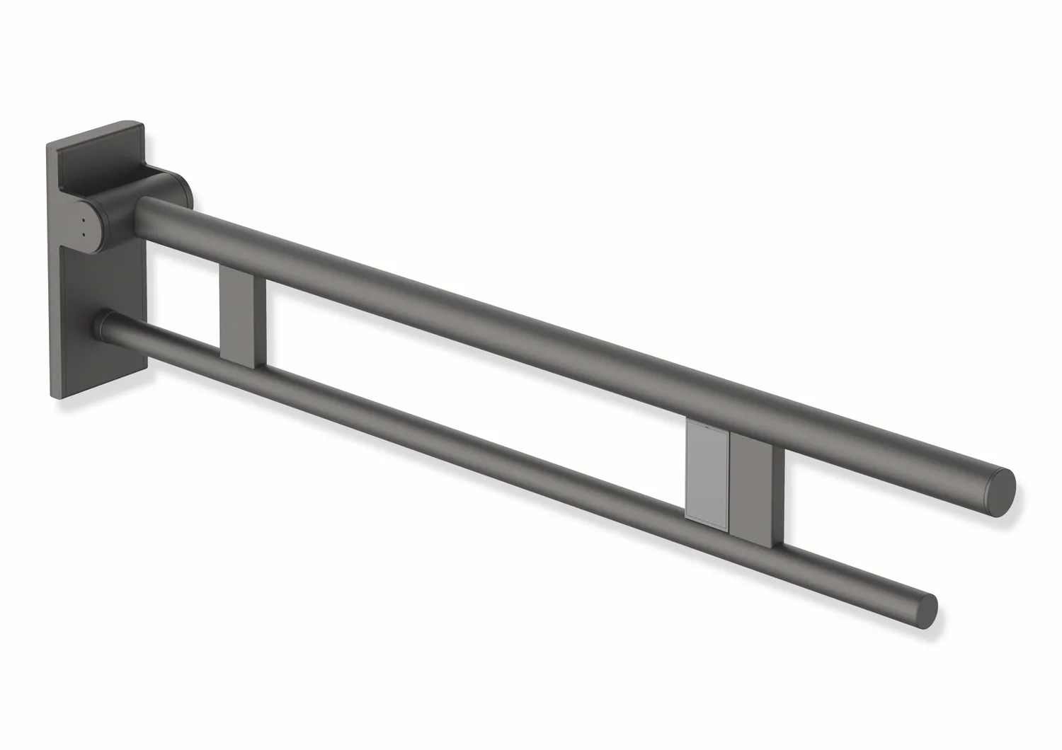 HEWI System 900 Stützklappgriff Duo, Design A, Edelstahl, Ausladung 900 mm