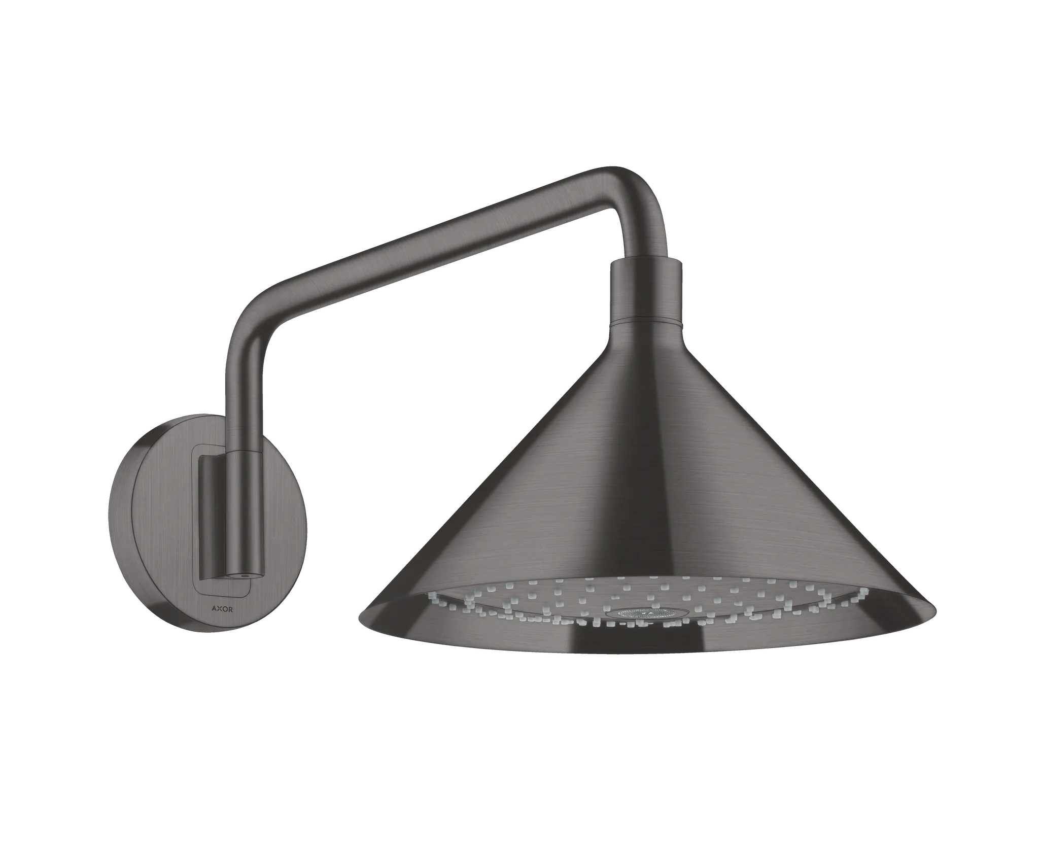 Hansgrohe AXOR Showers/ Front Kopfbrause 240 2jet mit Brausearm, Brushed Black Chrome, 279 mm, 15 l/min, 8 l/min, 3 bar, 400 mm, 150° Hansgrohe AXOR Showers/ Front Kopfbrause 240 2jet mit Brausearm, Brushed Black Chrome, 279 mm, 15 l/min, 8 l/min, 3 bar, 400 mm, 150°