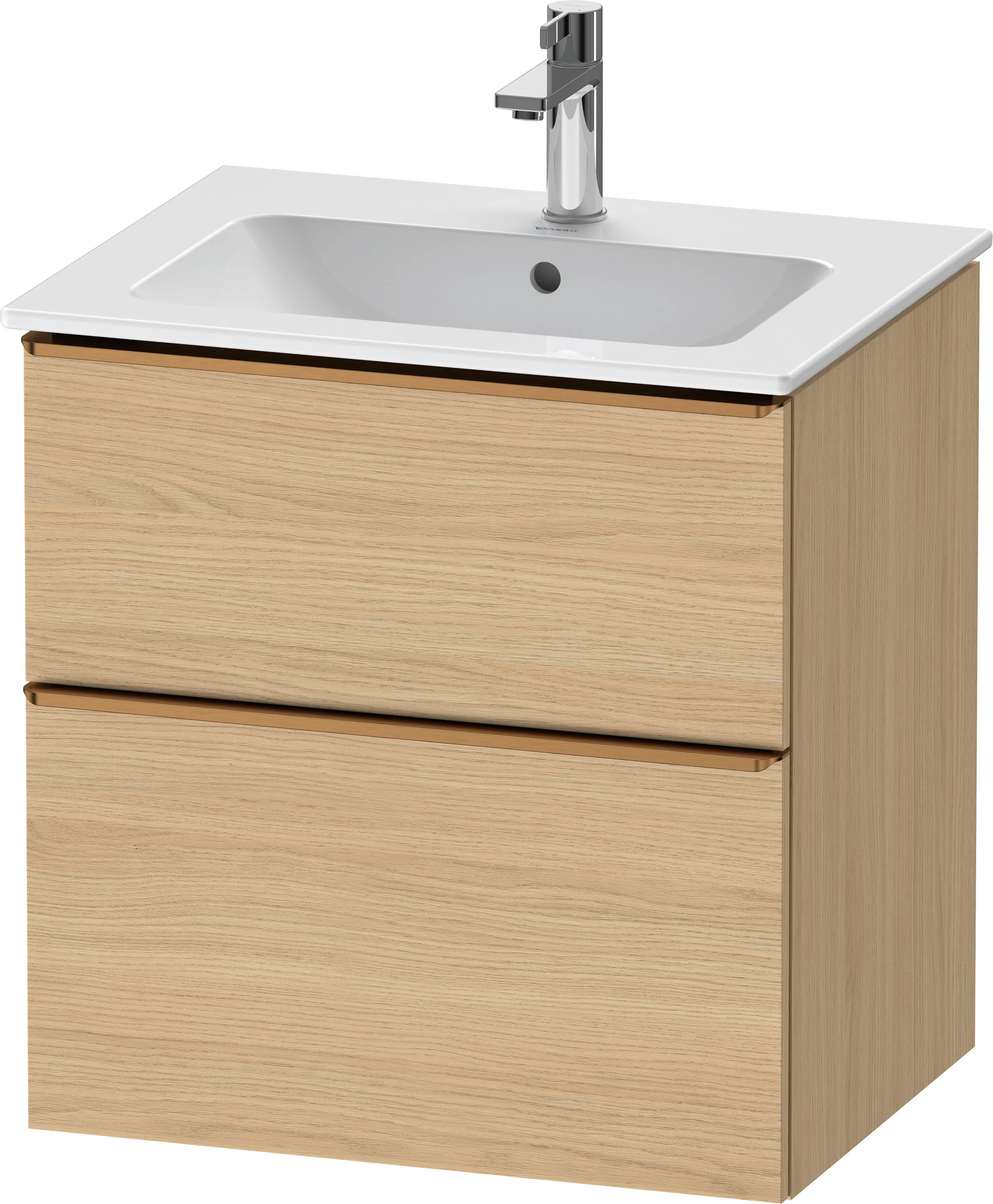 Duravit Waschtischunterschrank wandhängend „D-Neo“ 61 × 62,5 × 46,2 cm Eiche Natur