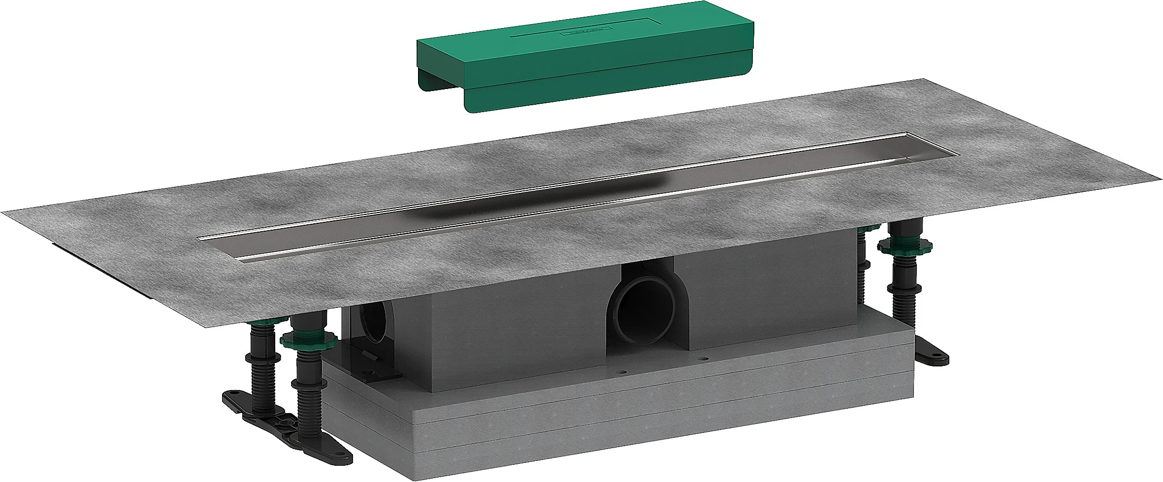 Hansgrohe uBox universal Komplettset für Standardinstallation 600 mm, passend zu RainDrain Rock und Match Fertigsets
