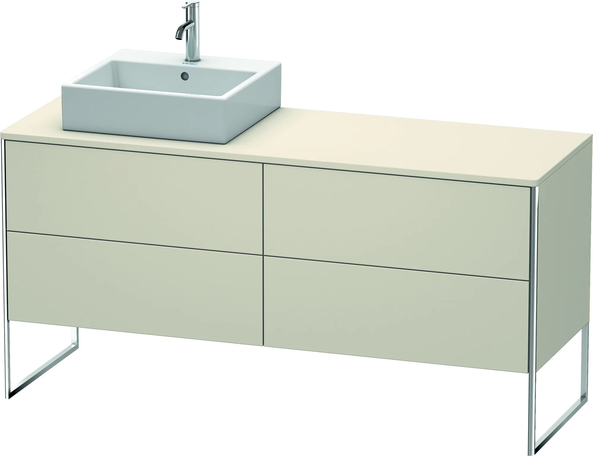 Duravit Waschtischunterschrank bodenstehend „XSquare“ 160 × 77,8 × 54,8 cm Taupe Matt Duravit Waschtischunterschrank bodenstehend „XSquare“ 160 × 77,8 × 54,8 cm Taupe Matt