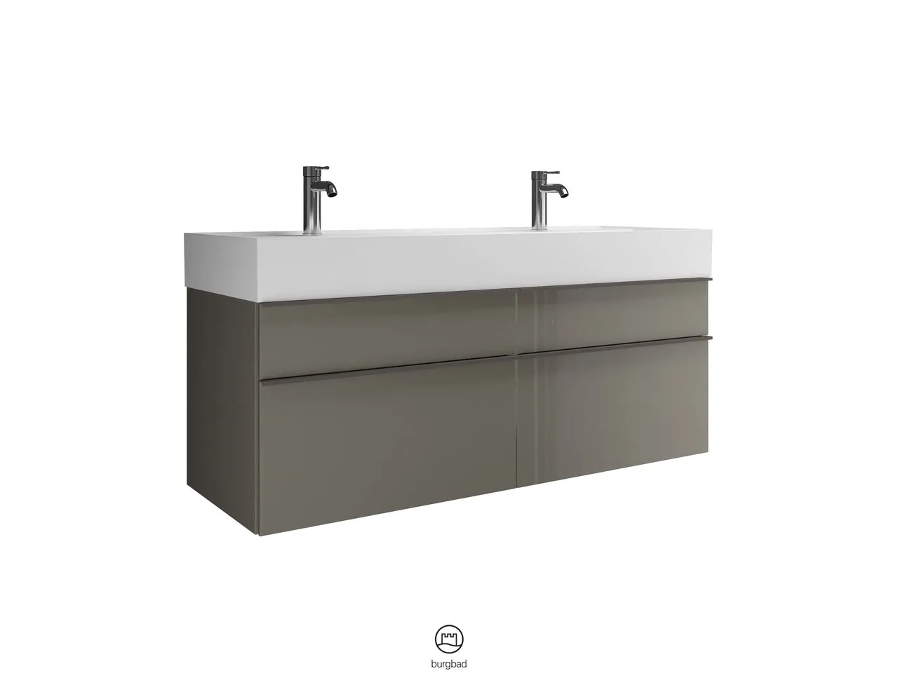 burgbad Yumo PG2 Mineralguss-Waschtisch inkl. WTU SFKO132 burgbad Yumo PG2 Mineralguss-Waschtisch inkl. WTU SFKO132