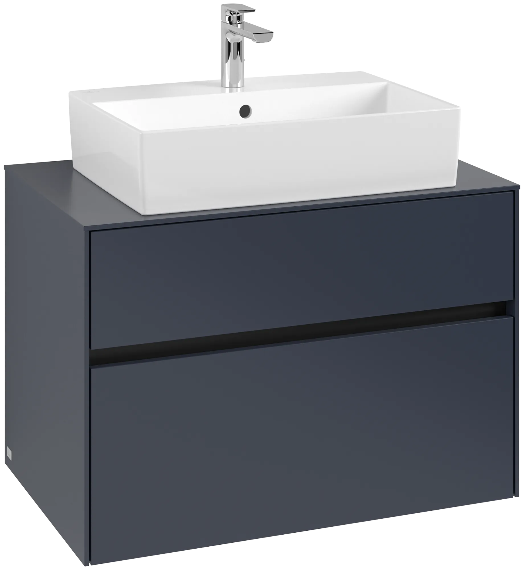 Villeroy & Boch Waschbeckenunterschrank Collaro C12400 Marine Blue, 800x548x500 mm, mit SoftClosing und integrierten Aluminiumgriffen