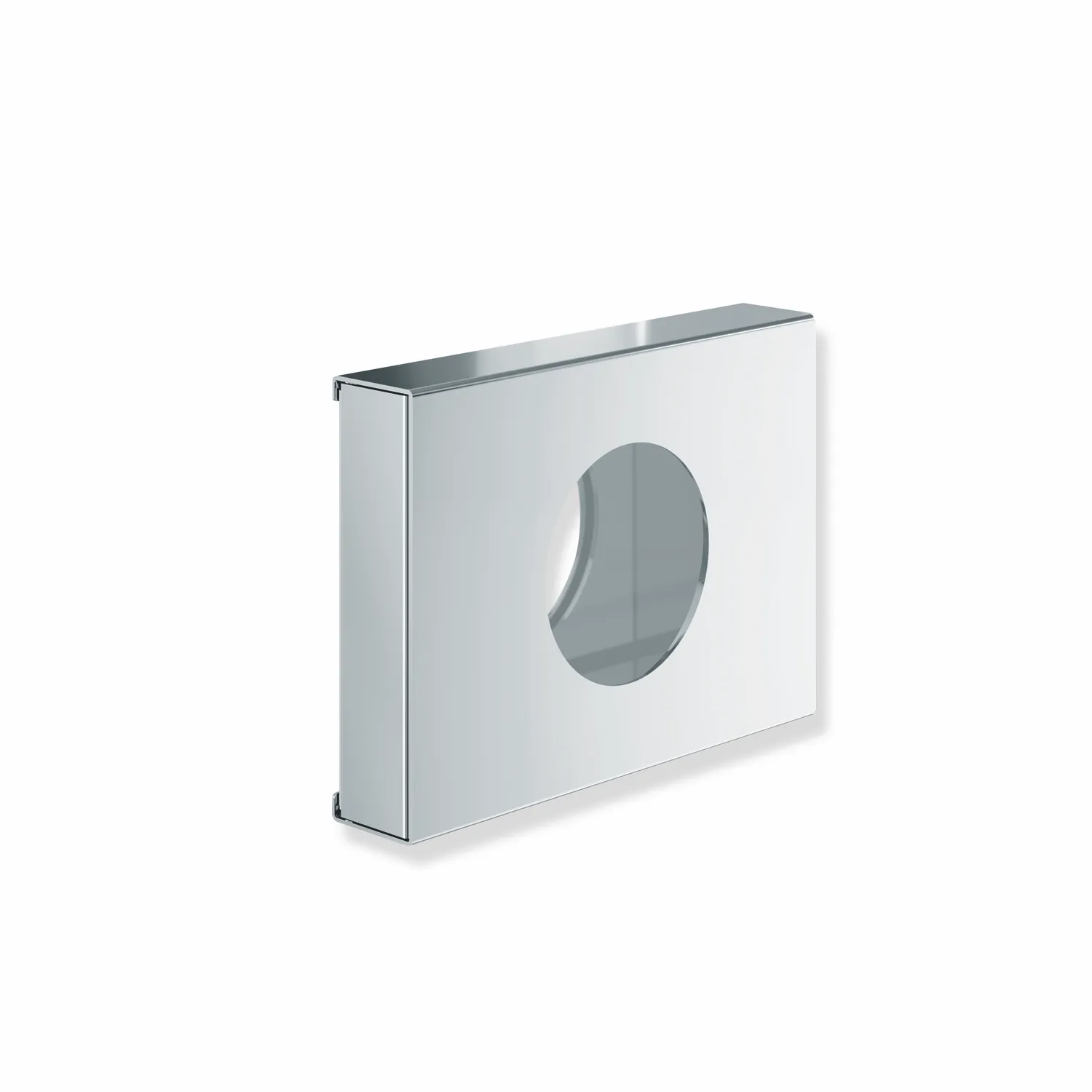 Hygienebeutelspender, Edelstahl, spiegelpoliert, Breite 136 mm, Höhe 98 mm, Tiefe 27,5 mm, Wandmontage Hygienebeutelspender, Edelstahl, spiegelpoliert, Breite 136 mm, Höhe 98 mm, Tiefe 27,5 mm, Wandmontage