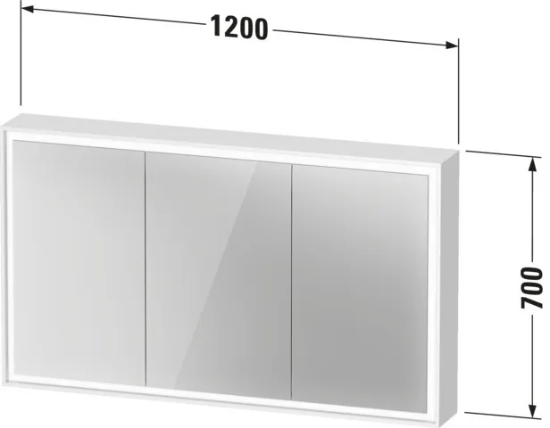 Duravit Spiegelschrank Version: Sensor „L-Cube“ 120 × 70 × 15,5 cm