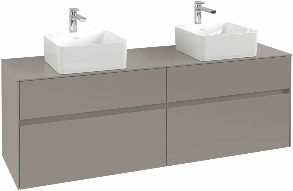 Villeroy & Boch Waschtischunterschrank „Collaro“ 1600 × 548 × 500 mm Weiß Matt, ohne Beleuchtung, für links und rechts