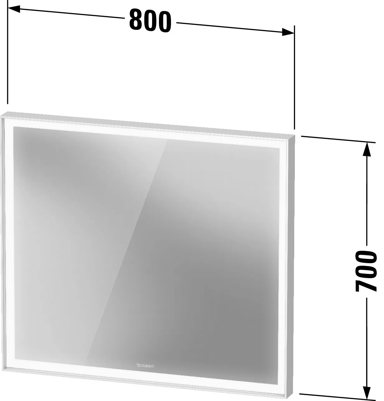 Duravit Spiegel „L-Cube“ 80 × 70 cm Duravit Spiegel „L-Cube“ 80 × 70 cm