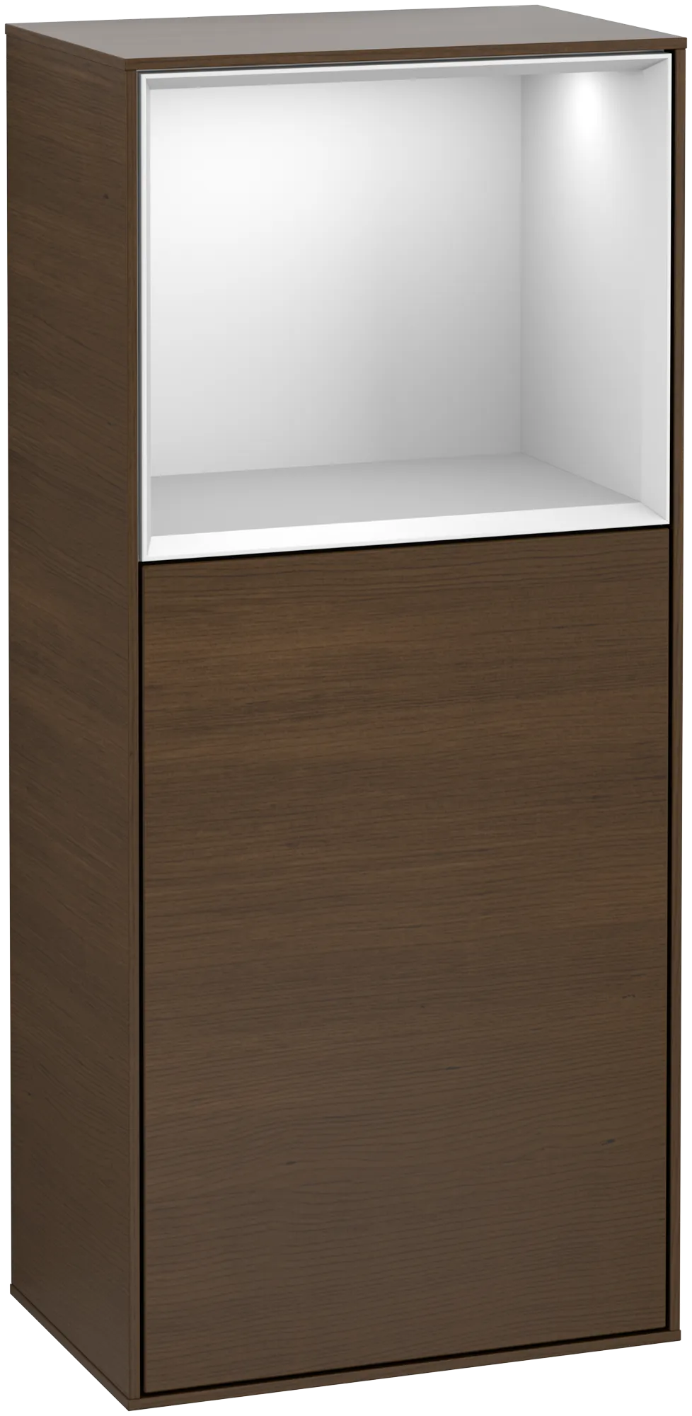 Villeroy & Boch Seitenschrank „Finion“ 41,8 × 93,6 cm 1 Tür, Anschlag rechts, mit Wand- und Regalelementbeleuchtung Anschlag rechts