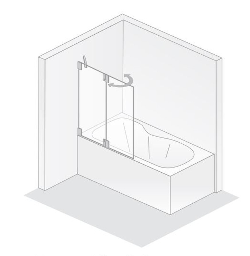 HSK Badewannenaufsatz pendelbar 2-teilig an Festteil „K2“ Glas Linea 01 (80 cm) HSK Badewannenaufsatz pendelbar 2-teilig an Festteil „K2“ Glas Linea 01 (80 cm)