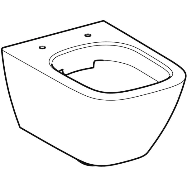 Wand-Tiefspül-WC mit verkürzter Ausladung „Smyle Square“ geschlossene Form 35 × 33 × 49 cm ohne Spülrand