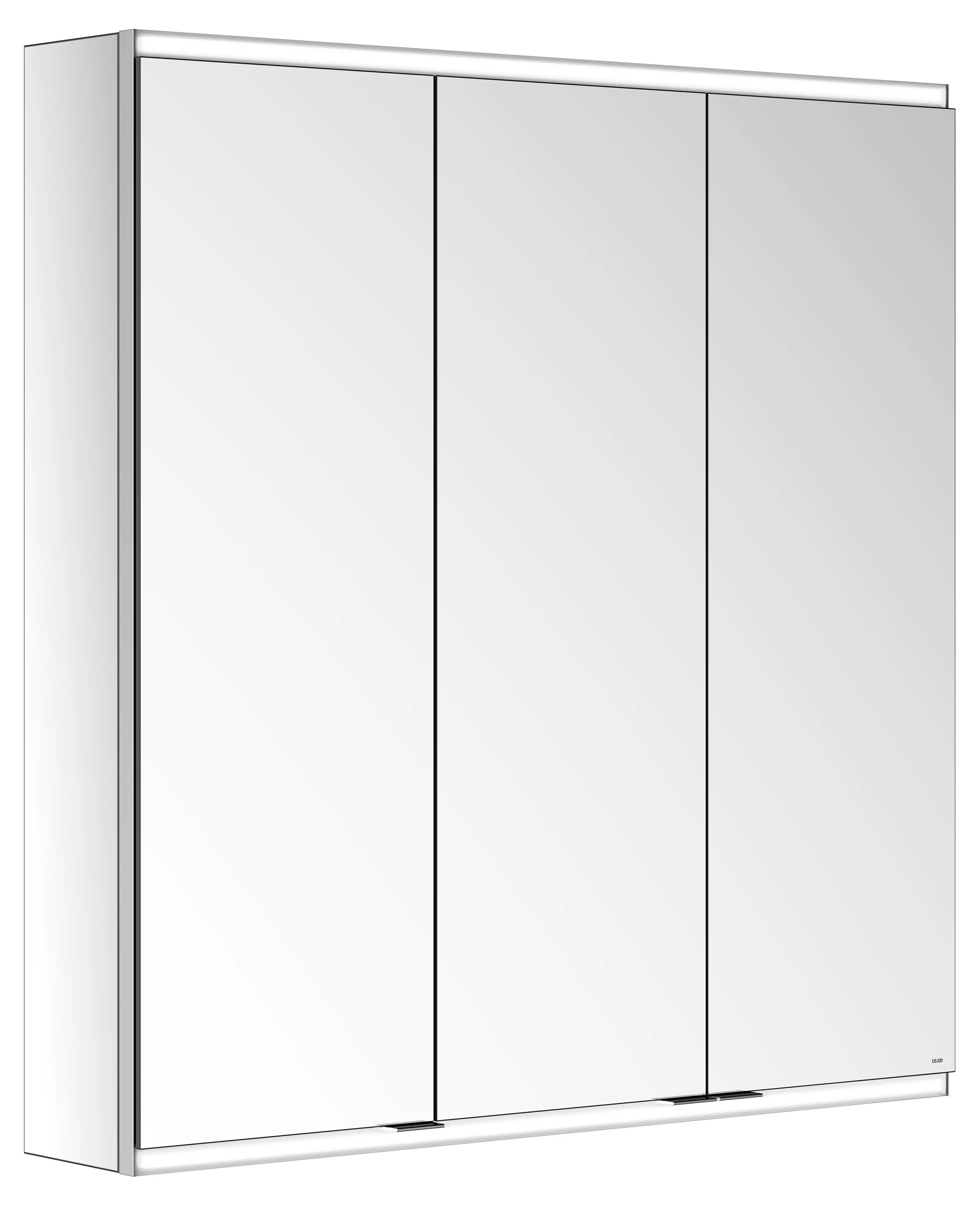 KEUCO Royal Modular 2.0 Spiegelschrank beleuchtet Wandvorbau, 2 Steckdosen, 900x900x160mm silber-eloxiert