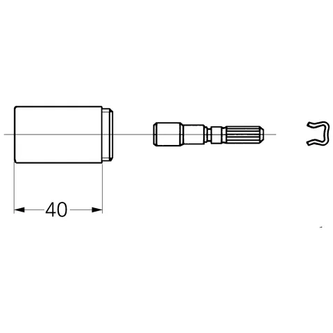 Grohe Verlängerungsset 06427, 40 mm, für UP-Ventile DN 15, chrom Grohe Verlängerungsset 06427, 40 mm, für UP-Ventile DN 15, chrom