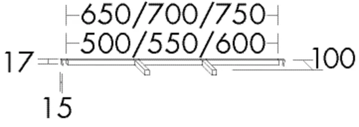 Innenorganisation von burgbad, Serie Zubehör, Anthrazitgrau, 100 mm tief, 600 mm breit, 17 mm hoch Innenorganisation von burgbad, Serie Zubehör, Anthrazitgrau, 100 mm tief, 600 mm breit, 17 mm hoch