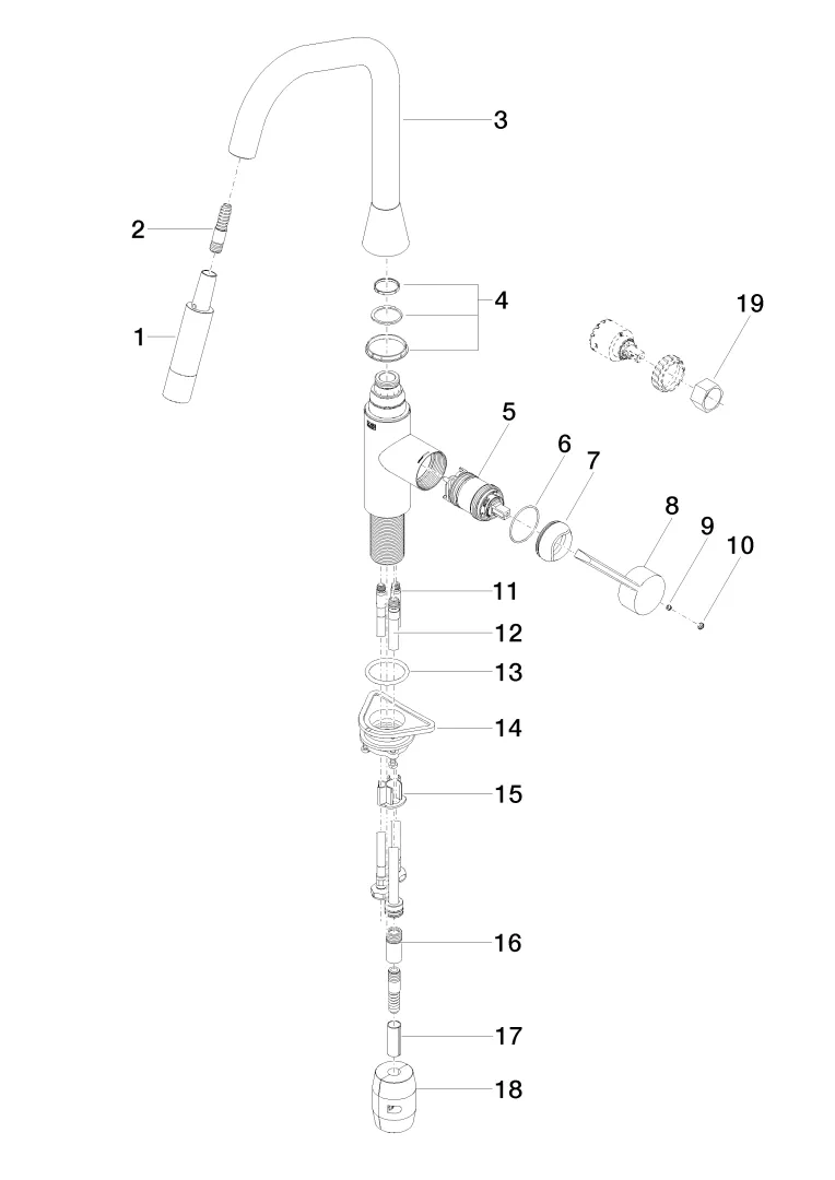 Dornbracht SYNC Einhebelmischer Pull-down mit Brausefunktion - Chrom Dornbracht SYNC Einhebelmischer Pull-down mit Brausefunktion - Chrom