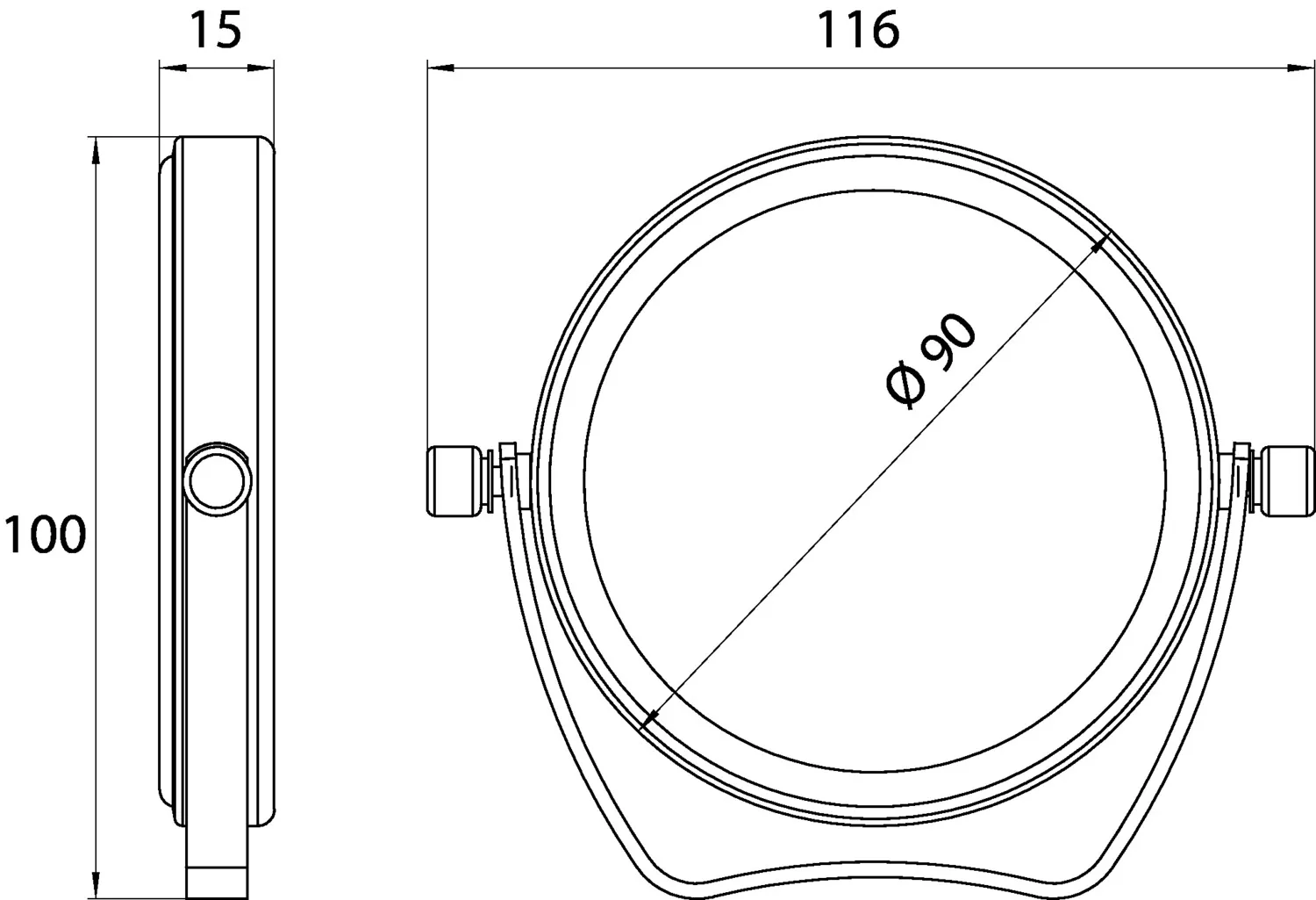 emco Reisespiegel „pure“ Rund in chrom emco Reisespiegel „pure“ Rund in chrom