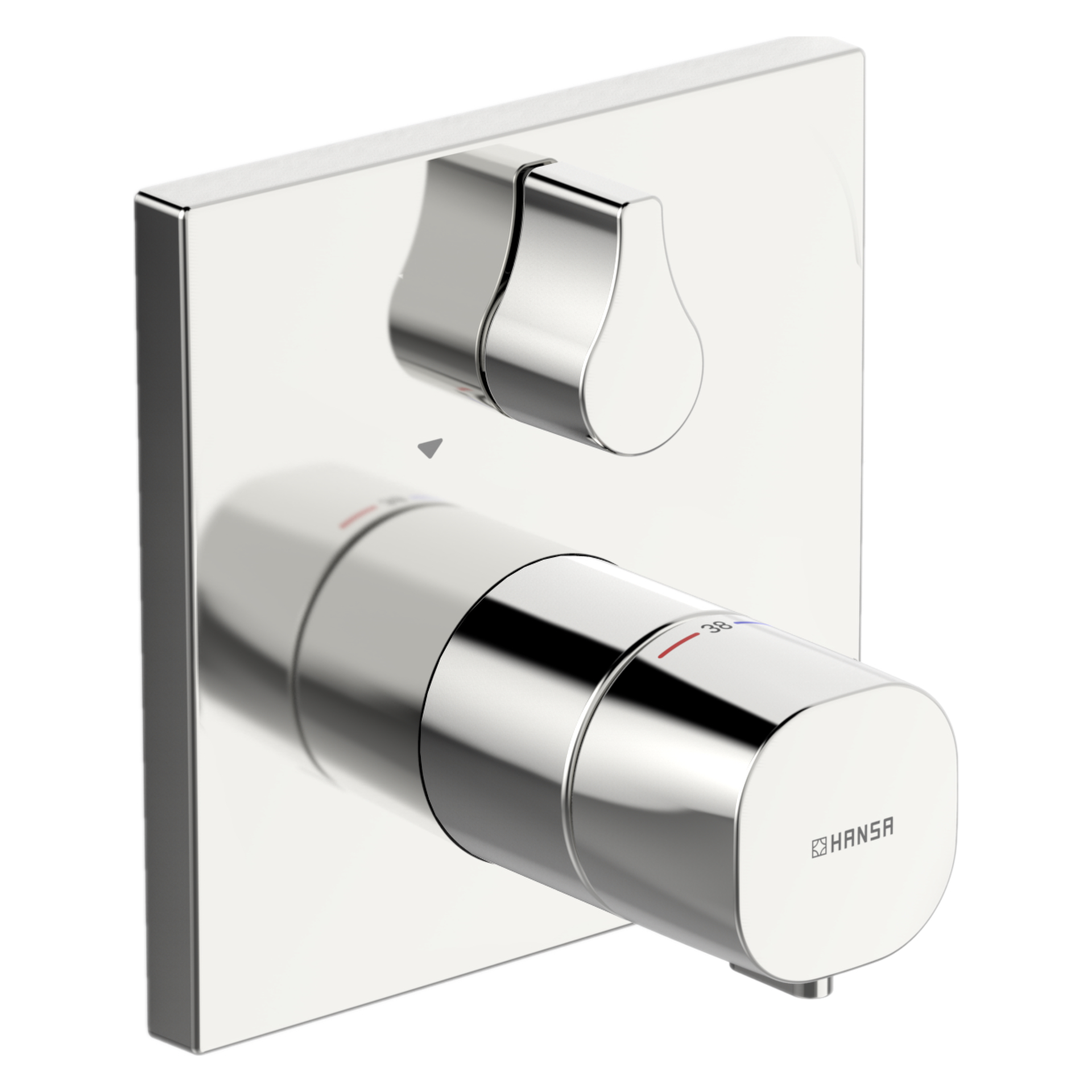 HA Fertigmontageset für Wanne/Brause HANSALIVING 8114 Rosette eckig mit Sicherungseinrichtung Chrom