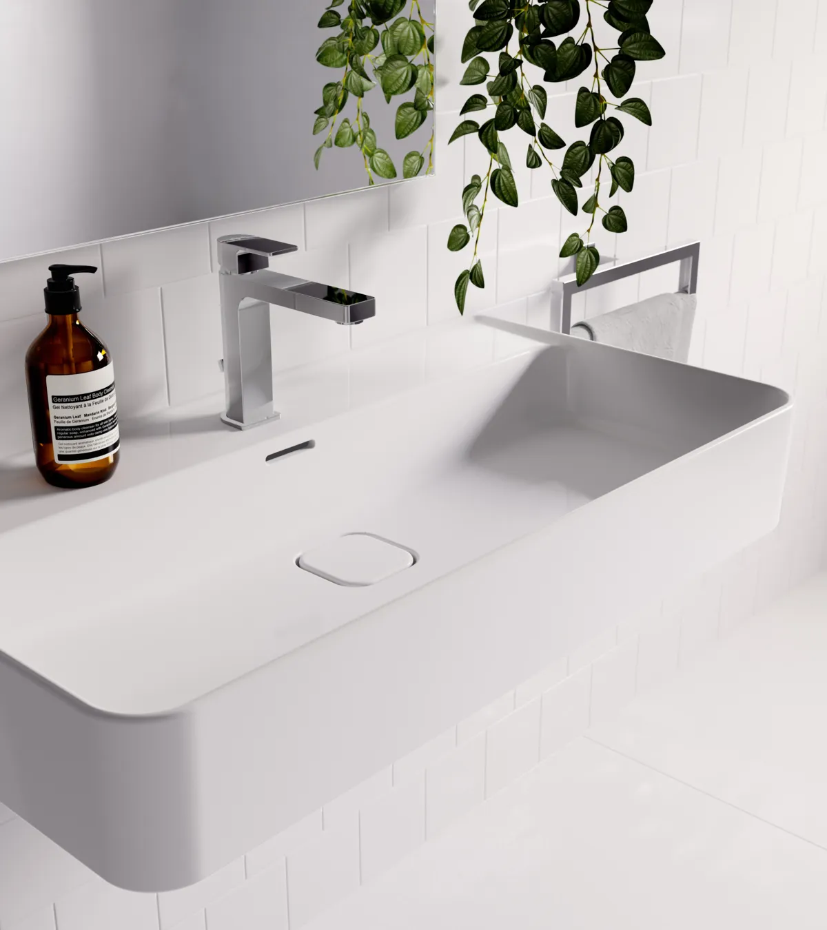 Waschtischarmatur Edge, Grande Slim, 5 l/min., mit Ablaufgarnitur, Ausladung 138mm, Chrom Waschtischarmatur Edge, Grande Slim, 5 l/min., mit Ablaufgarnitur, Ausladung 138mm, Chrom