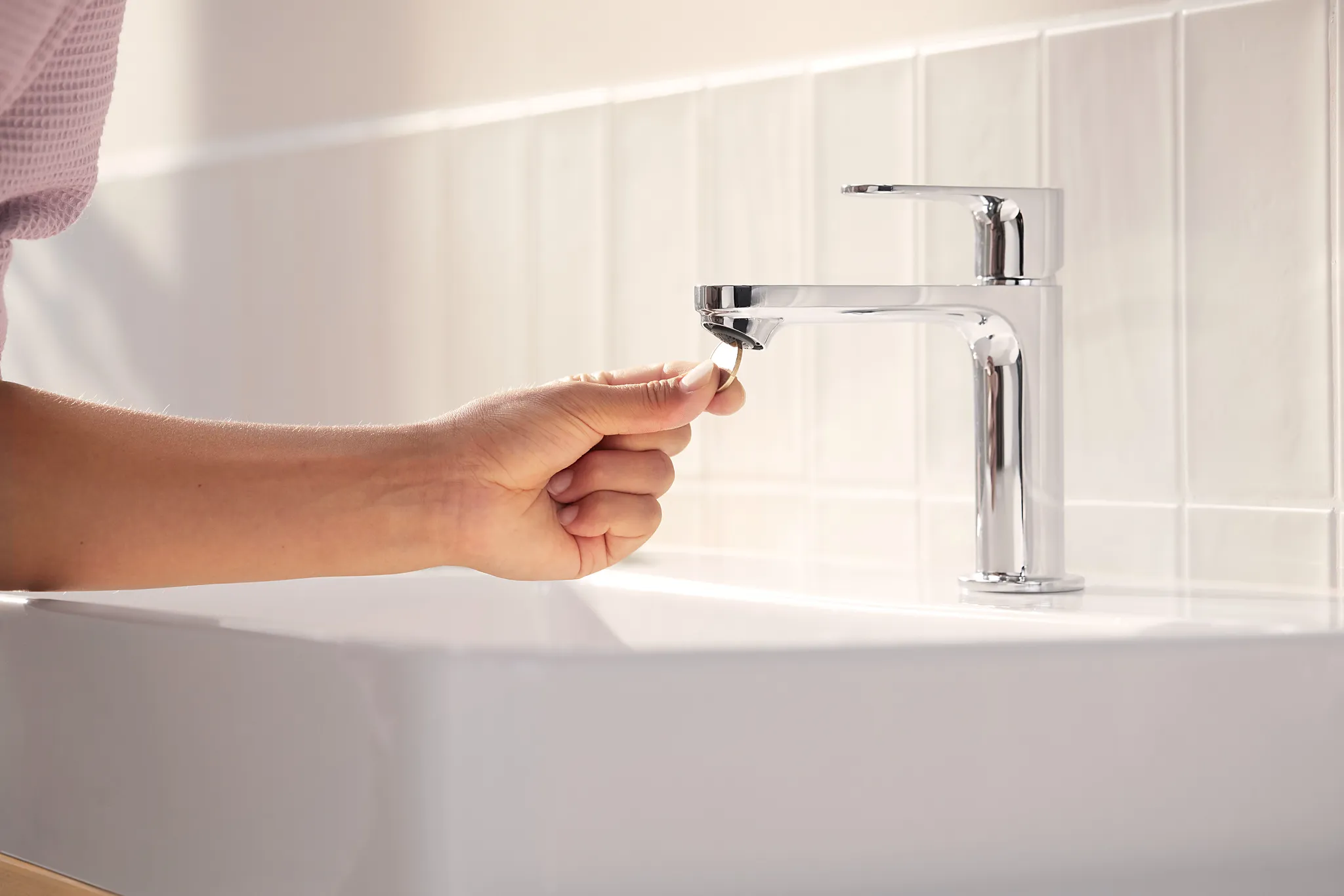 Einhebel-Waschtischmischer Rebris S 110 CoolStart o.Zugstange chrom