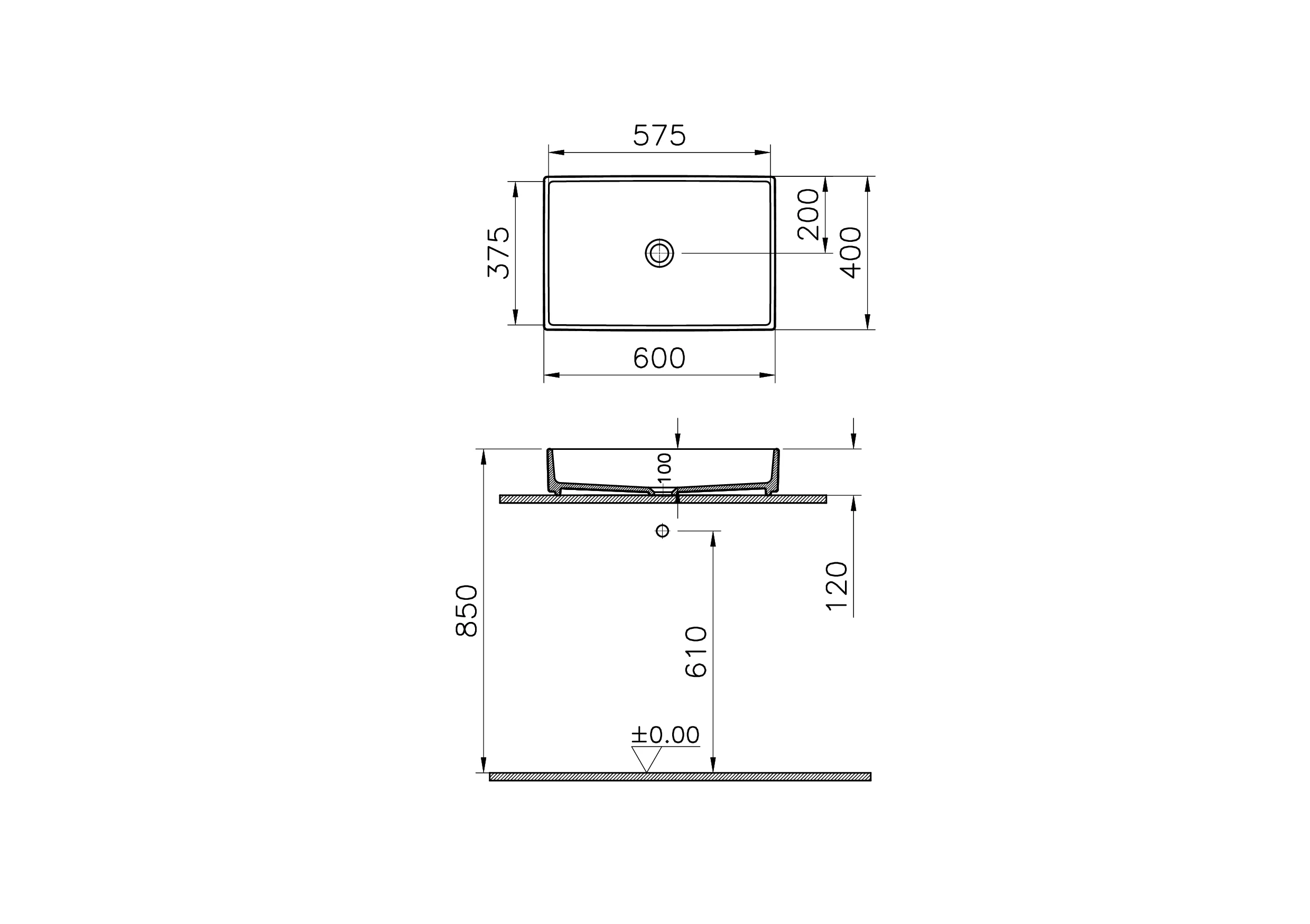 ArchiPlan Aufsatzschale rechteckig 60 x 40 x 12 cm freistehend ohne Hahnloch ohne Überlaufloch Weiß Hochglanz mit Oberflächenveredelung Clean ArchiPlan Aufsatzschale rechteckig 60 x 40 x 12 cm freistehend ohne Hahnloch ohne Überlaufloch Weiß Hochglanz mit Oberflächenveredelung Clean