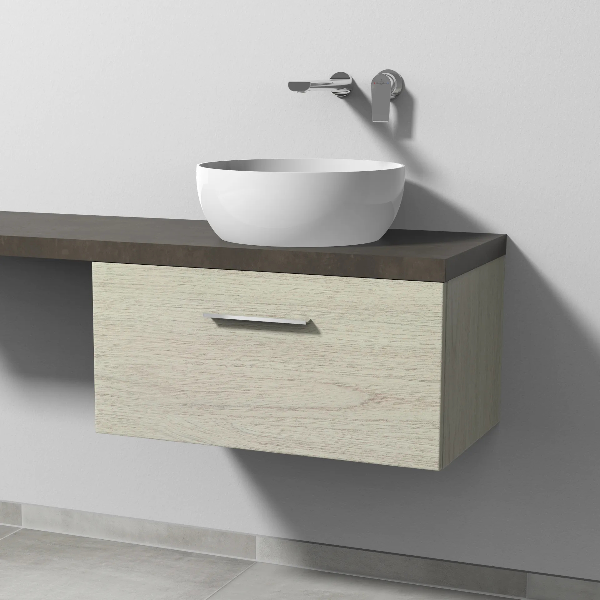 Sanipa Waschtischunterschrank „2morrow“ 700 × 340 × 420 mm in White Oak