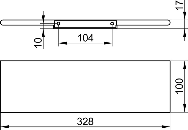 Edition 400 11558170000 Duschablage silber-eloxiert