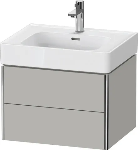 Duravit Waschtischunterschrank wandhängend „XSquare“ 58,4 × 39,7 × 47 cm in Betongrau Matt