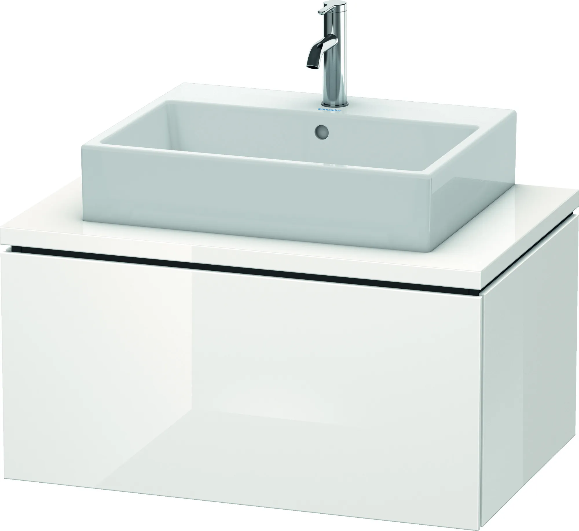 Duravit Waschtischunterschrank wandhängend „L-Cube“ 82 × 40 × 54,7 cm Weiß Hochglanz Duravit Waschtischunterschrank wandhängend „L-Cube“ 82 × 40 × 54,7 cm Weiß Hochglanz