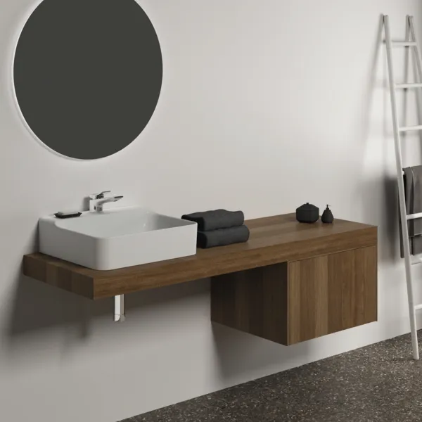 Ideal Standard Konsole Conca Walnuss Dunkel 1600x505x80 mm Ideal Standard Konsole Conca Walnuss Dunkel 1600x505x80 mm