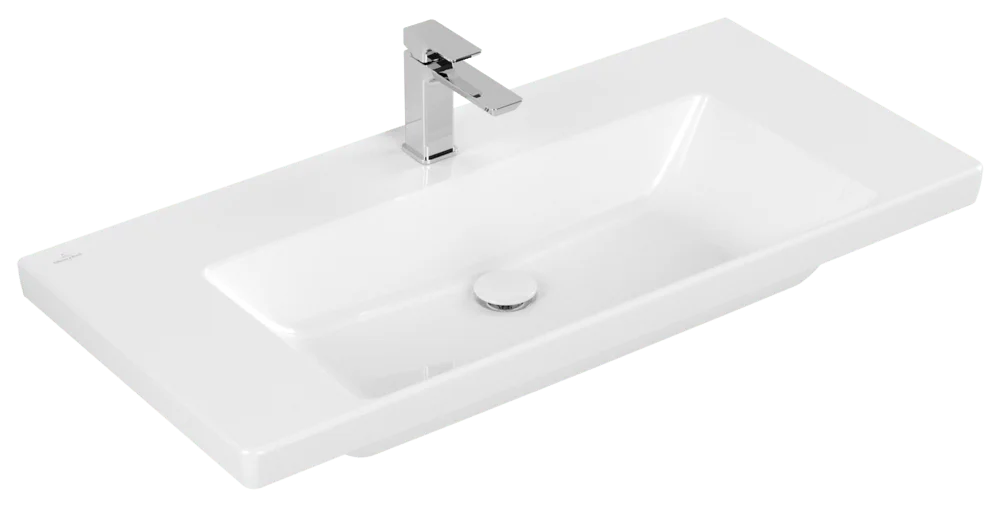 Villeroy & Boch Schrankwaschtisch Subway 3.0, 1000x470x165 mm, weiß Alpin CeramicPlus, TitanCeram, glänzend, für 3-Loch-Armatur