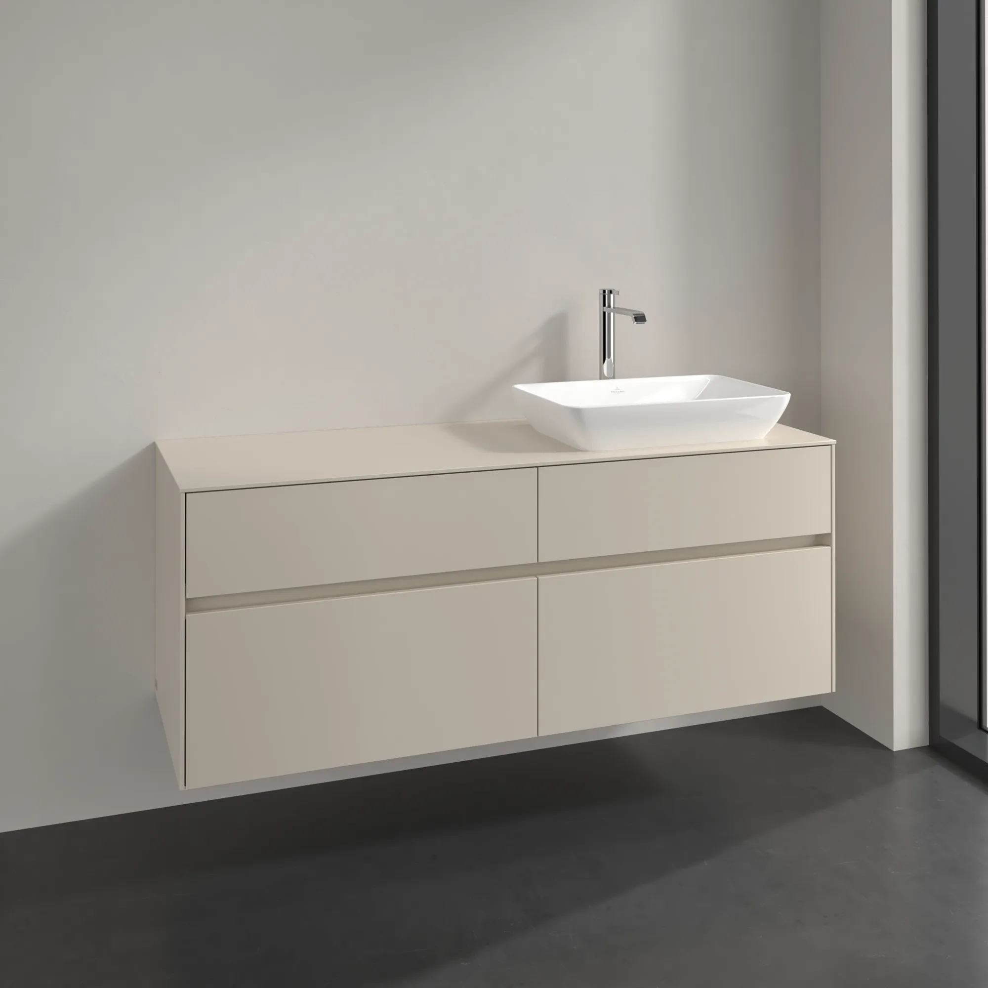 Villeroy & Boch Collaro Waschbeckenunterschrank C11800, 1400 x 548 x 500 mm, Cashmere Grey