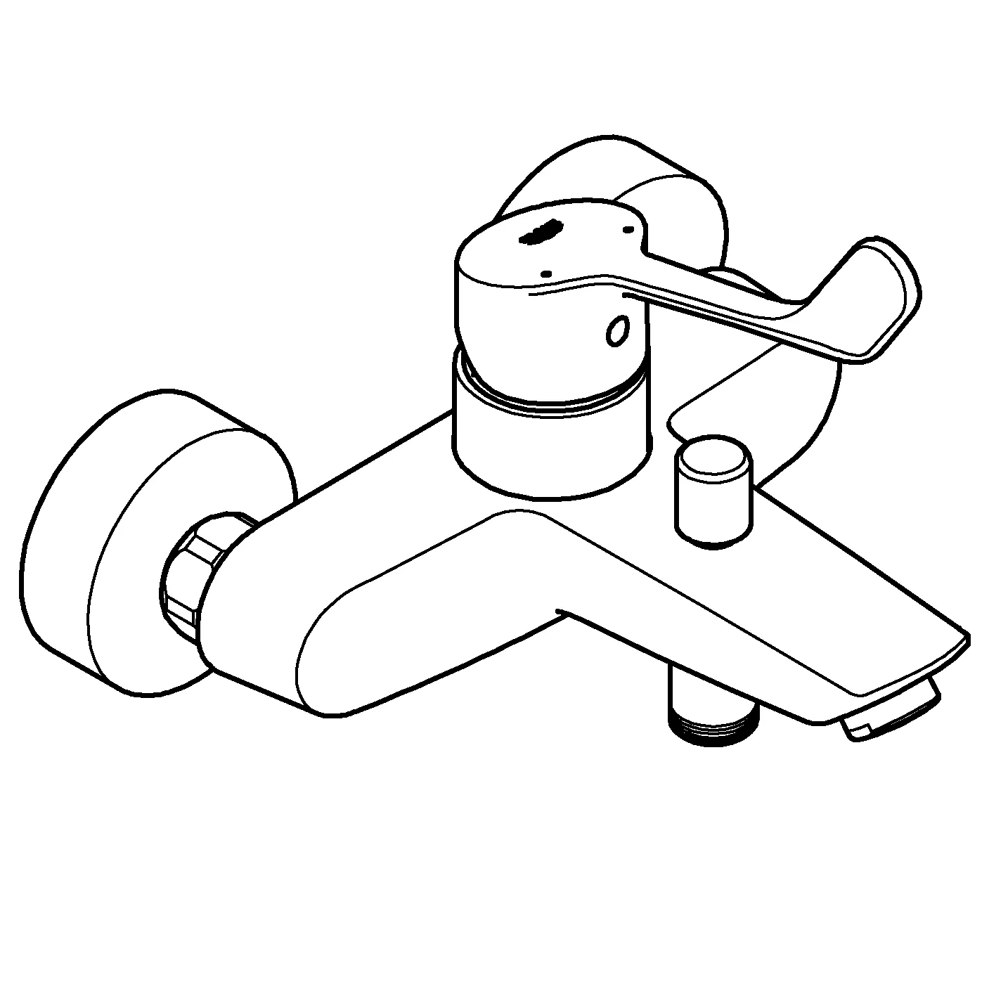 Grohe Eurosmart Professional (2021) Einhand-Wannenbatterie, Wandmontage, langer Hebel, 124 mm, chrom Grohe Eurosmart Professional (2021) Einhand-Wannenbatterie, Wandmontage, langer Hebel, 124 mm, chrom