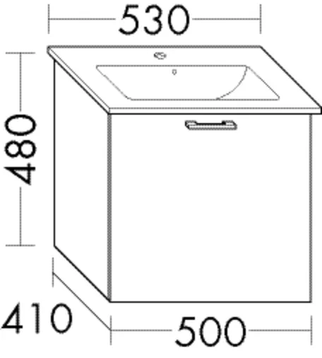 Waschtischunterschrank Sys30 von burgbad - 1 Auszug, 410 mm tief, 500x480 mm, inkl. Raumsparsiphon Waschtischunterschrank Sys30 von burgbad - 1 Auszug, 410 mm tief, 500x480 mm, inkl. Raumsparsiphon