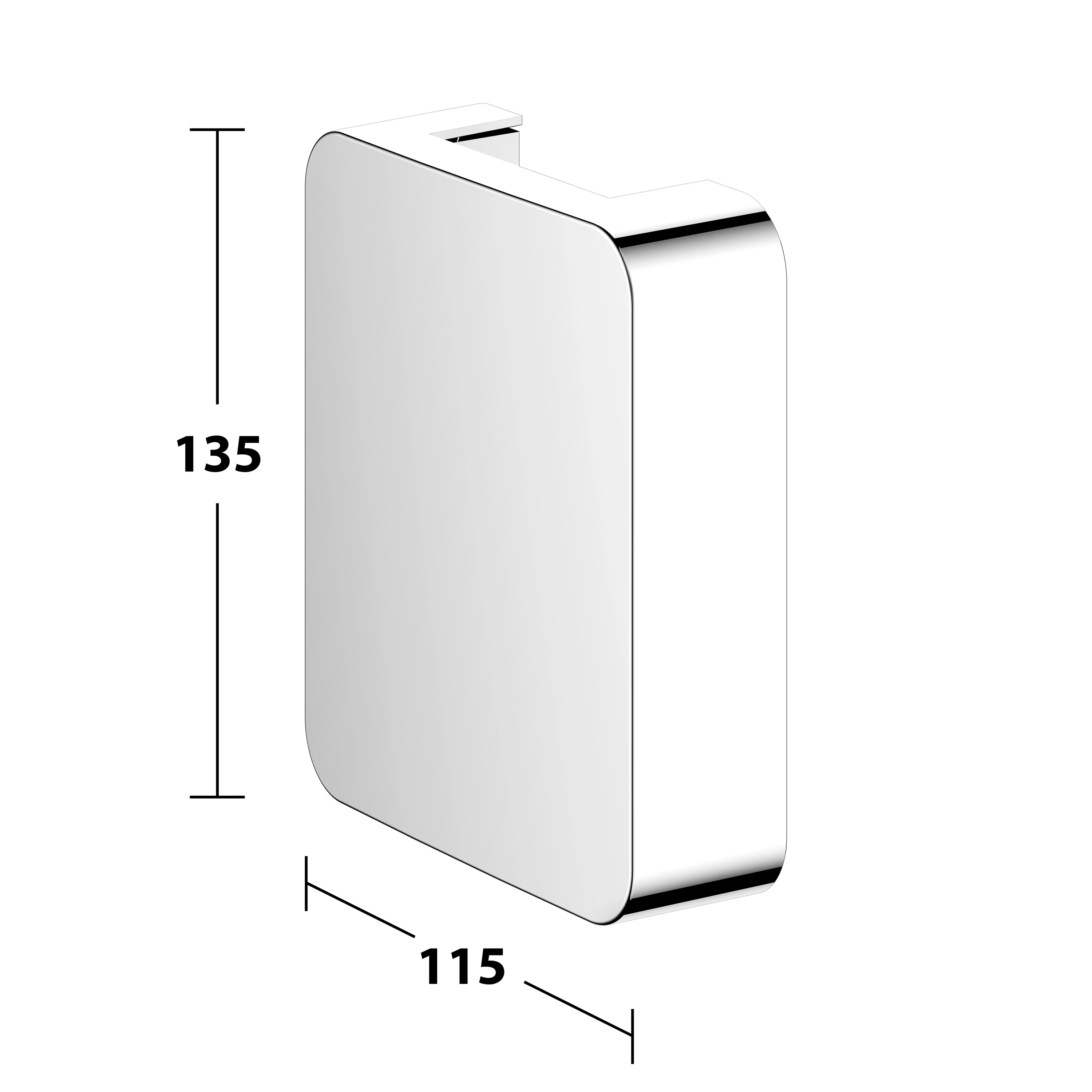 AXESS 35004010000 Adapterplatte für Stützklappgriff 35003 verchromt